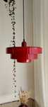 Nowa Duża lampa sufitowa w stylu vintage retro burgundowa czerwona