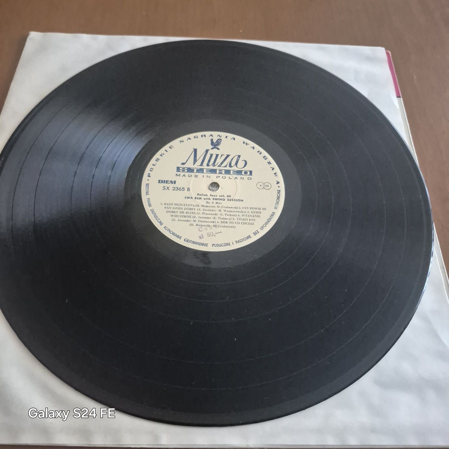 Płyta winylowa/Ewa Bem with Swing Session-Be a man/1982r/