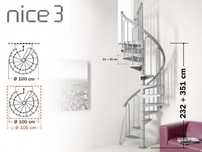 Schody spiralne/ kręcone - metalowe NICE 3