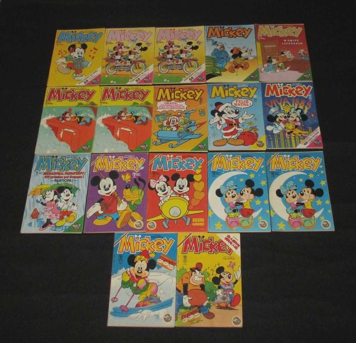 Livros BD Mickey Revista Mensal de Walt Disney Morumbi 1984 a 1990
