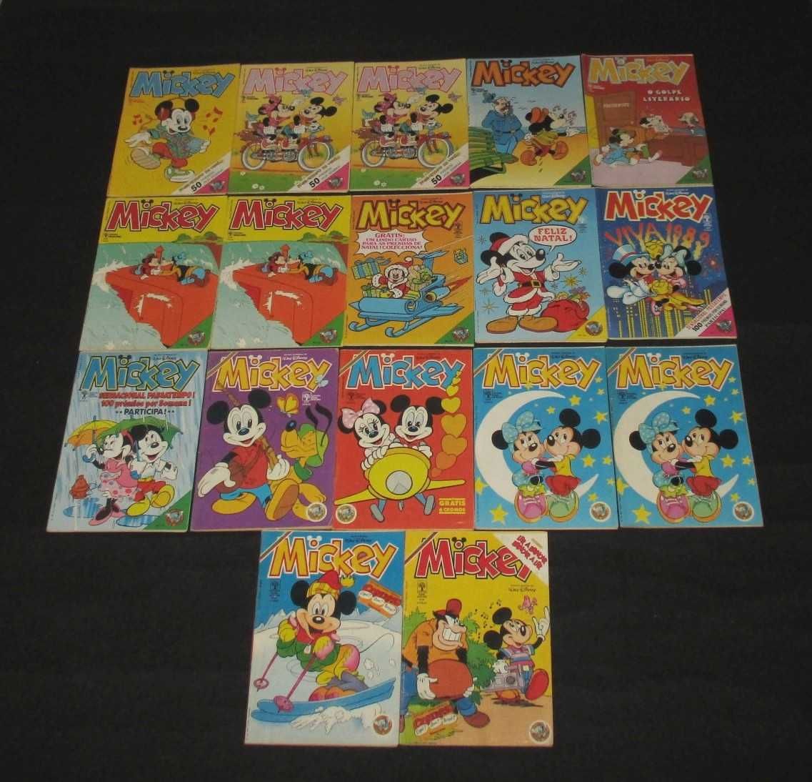 Livros BD Mickey Revista Mensal de Walt Disney Morumbi 1984 a 1990