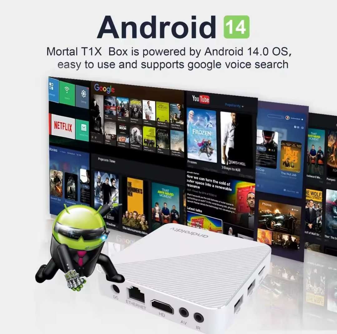 Smart TV Box MORTAL -Т1Х.  Android 14 смарт приставка