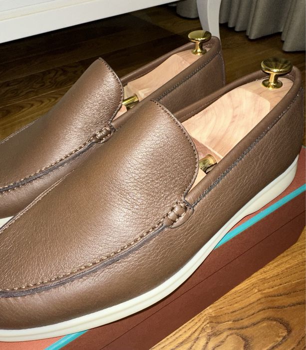 Лоферы из кожи лося Loro Piana