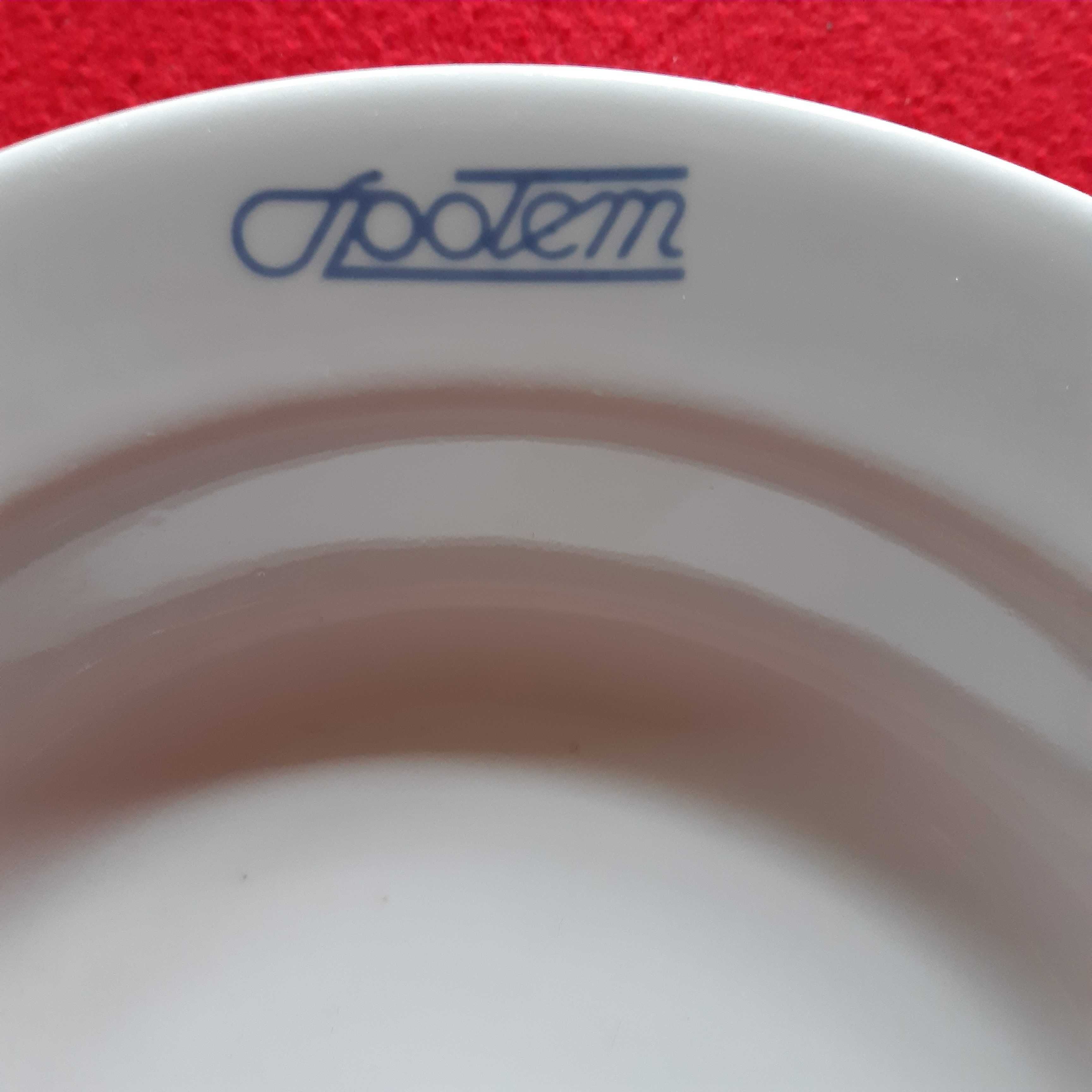 kultowy talerz głęboki Społem Lubiana porcelana PRL,cena za 2 szt