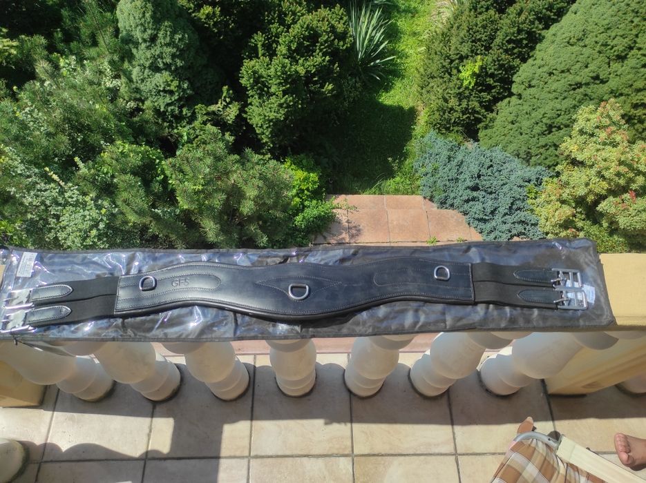 Popręg anatomiczny GFS Monarch  skórzany 110cm nowy z metką