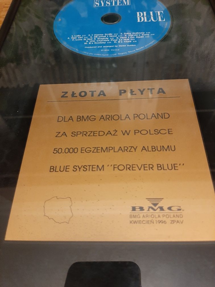 Blue System Forever Blue Bohlen Modern Talking Złota płyta BMG 1995r B