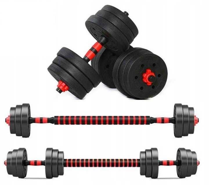 Zestaw XXL HANTLE REGULOWANE 20 kg Ciężary Bitumiczne 2x10 kg