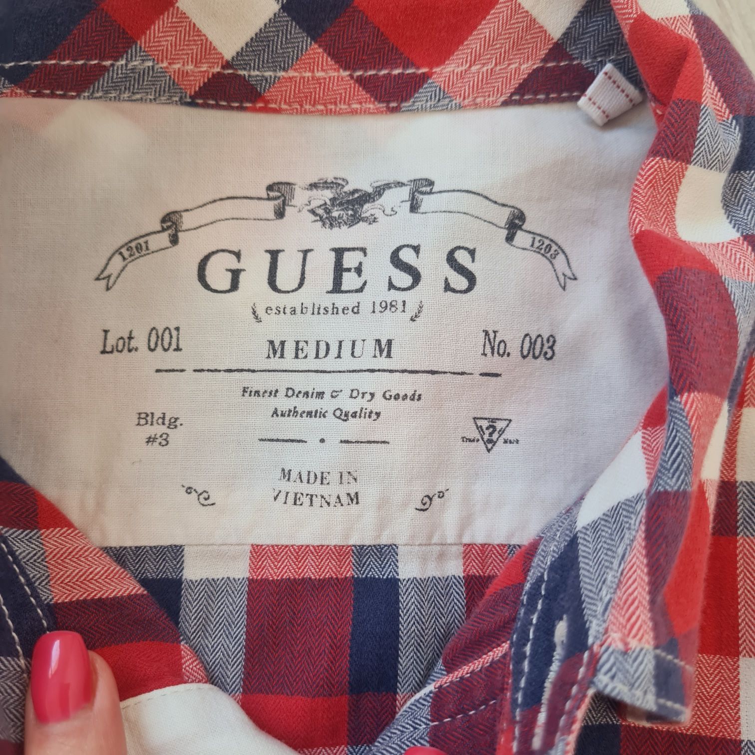Męska koszula w kratę od Guess