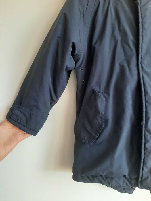 Ciepły zimowy płaszcz chłopięcy z kapturem  BMS 110