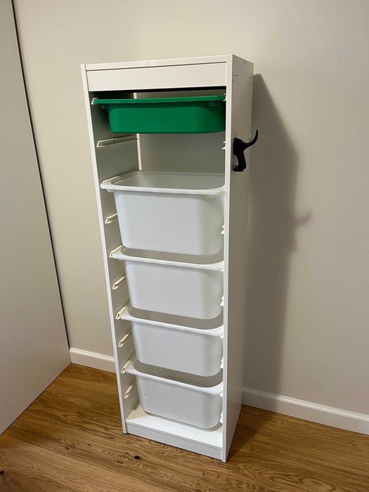 IKEA TROFAST biały regał z pojemnikami 46x30x145