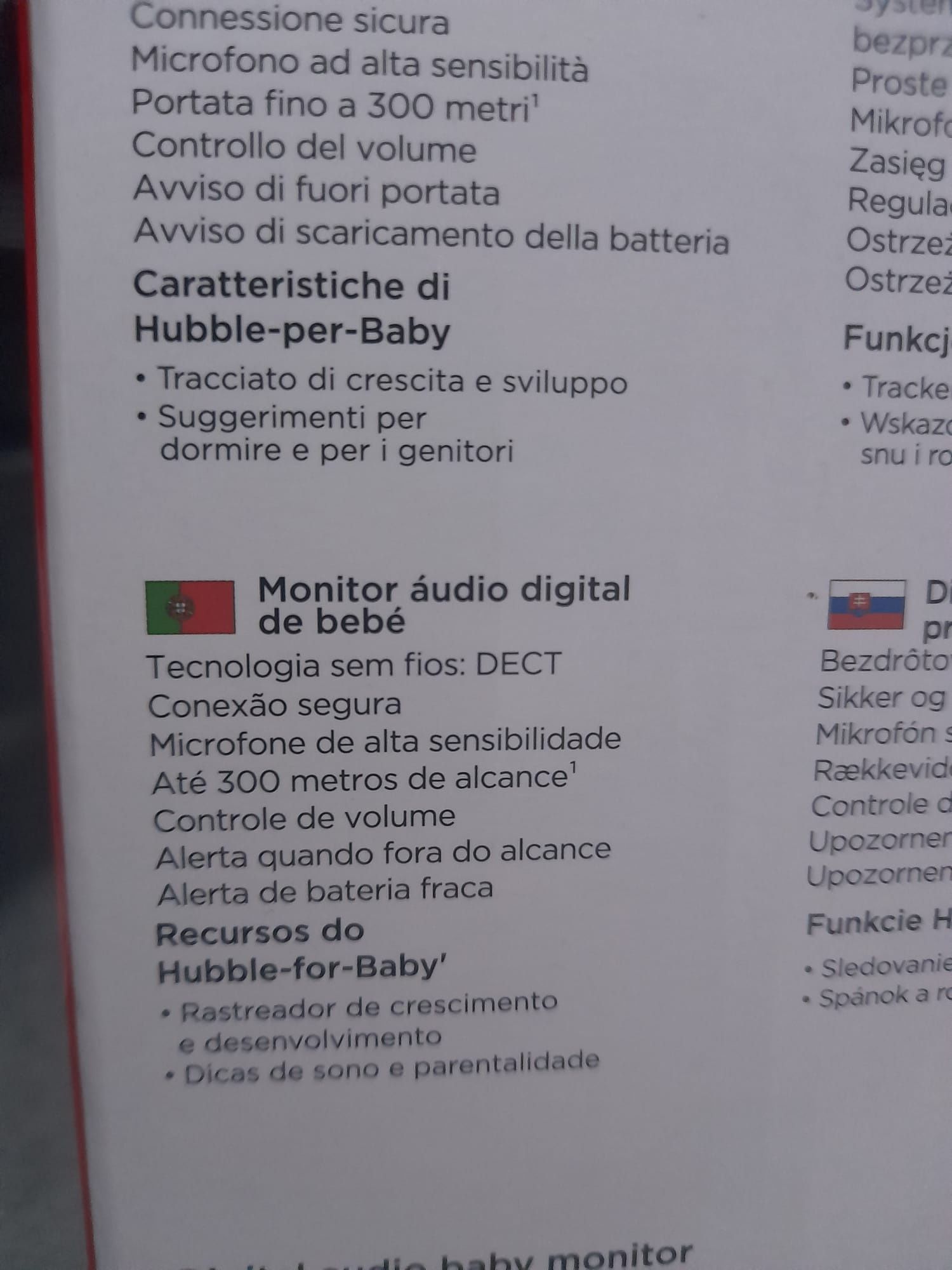 Monitor áudio digital de bebé