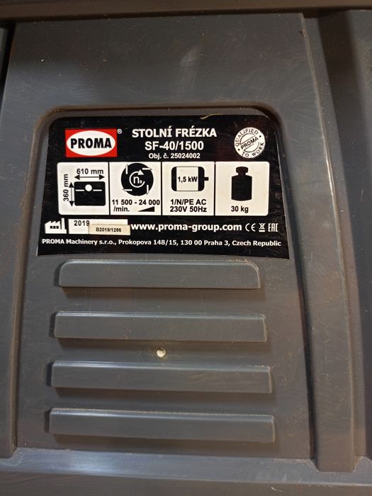 Frezarka Stolni Frezka Proma SF-40/1500