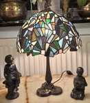 Piękna lampa witrażowa (Tiffany) wys.43cm,śred.30cm- stan idealny