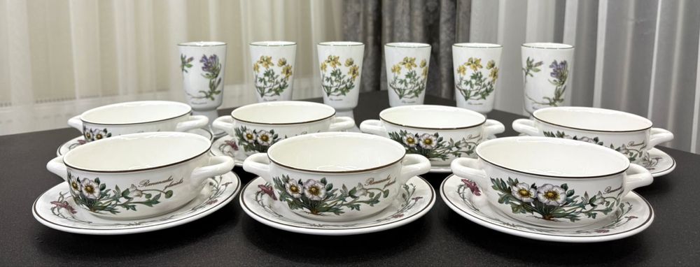 Фарфоровая супница бульоница Villeroy Boch серия Botanika GDR Германия