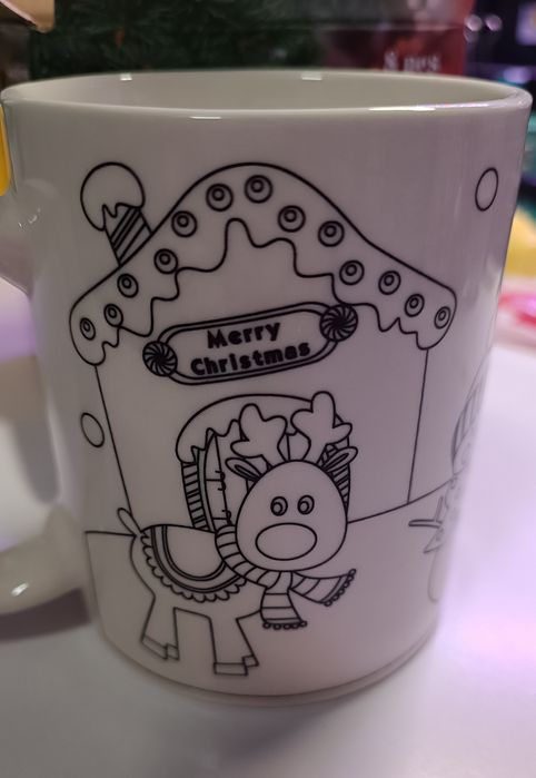Різдвяний набір. Новорічна. Кружка - розмальовка , чашка - розмальовка
