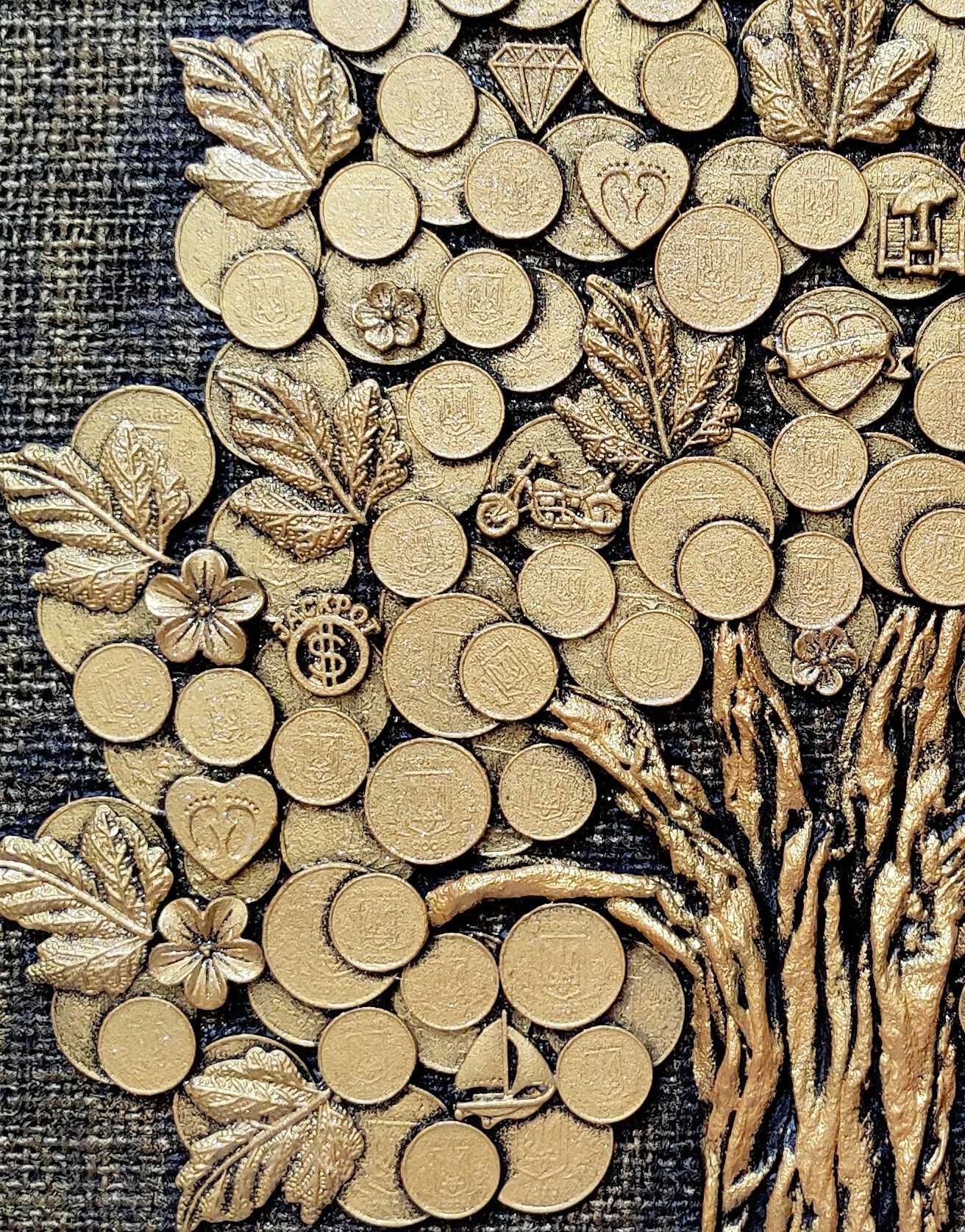 Монетное денежное дерево 30х40