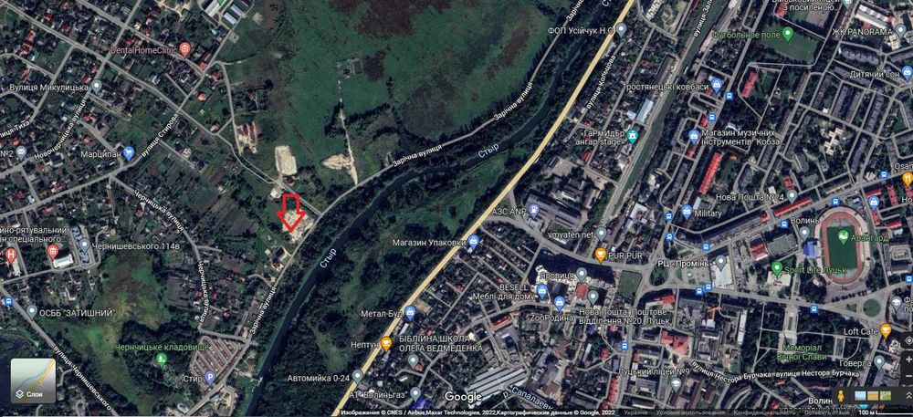 Продам землю під багатоповерх. забудову м.Луцьк 0,95 га-490тис.у.о.