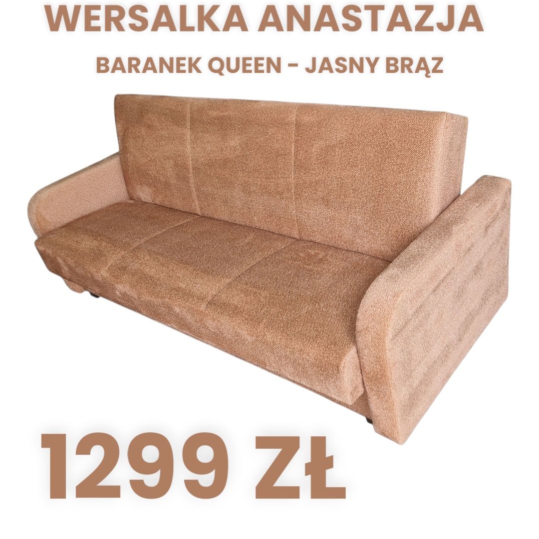 Wersalka z bokami ANASTAZJA, różne kolory, dostawa cała POLSKA