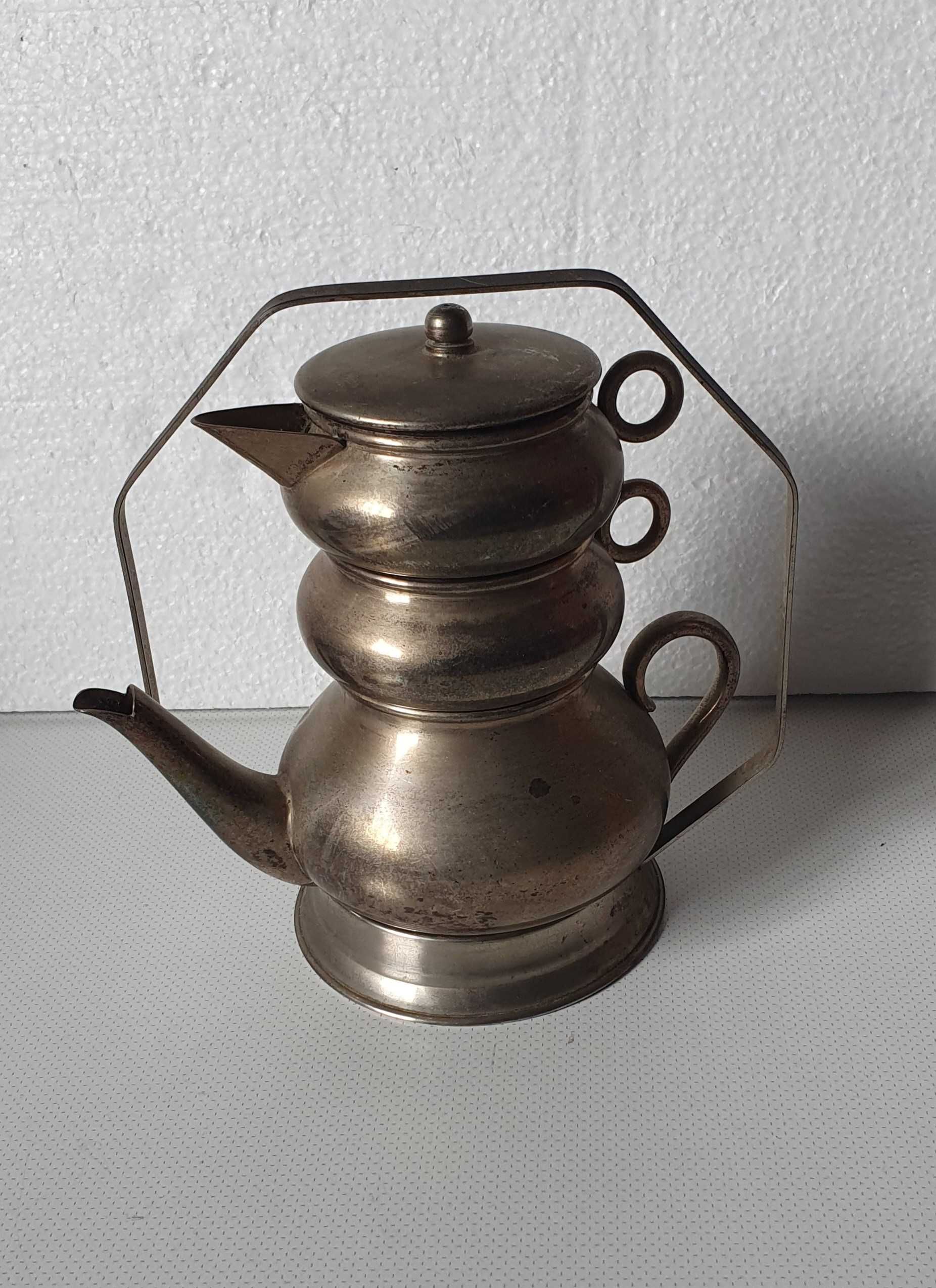 Raro 3 em 1: Bule, Cafeteira, Leiteira em casquinha - Muito antigo