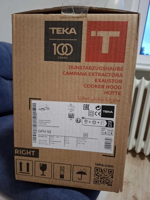 Okap podszafkowy Teka gfh 55 srebrny