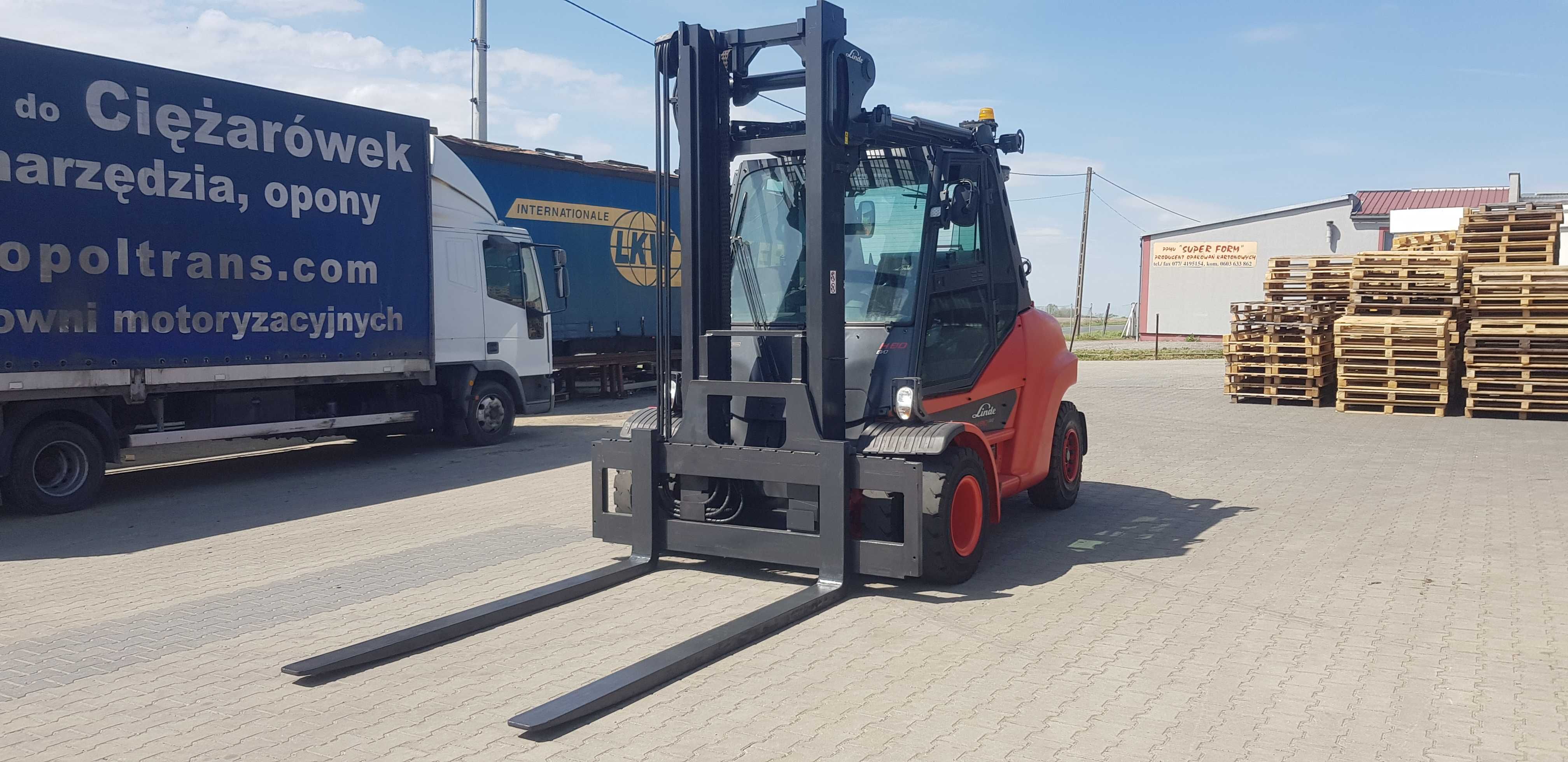 Linde H80T / 900 wózek widłowy 2018 widły 2400 mm pozycjoner wideł