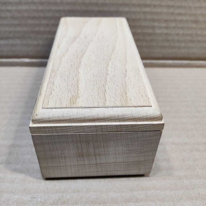 Шкатулка Бук, цельній массив, ручная работа без лака 180х85х70, 270 г