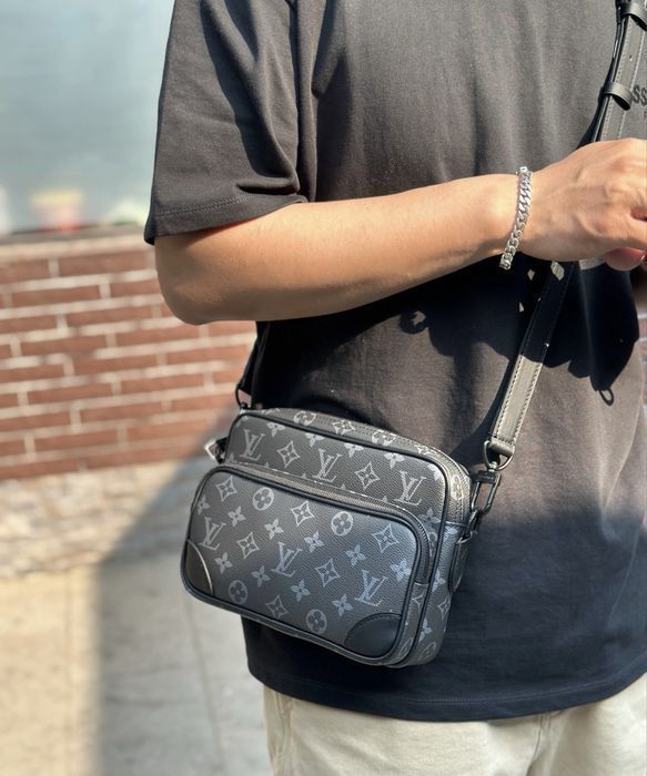 Сумка мужская Louis Vuitton mini soft  tuunk черная кожаная оригинал