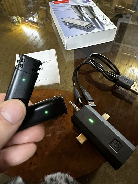 Міні бездротовий петличний мікрофон 3 в 1