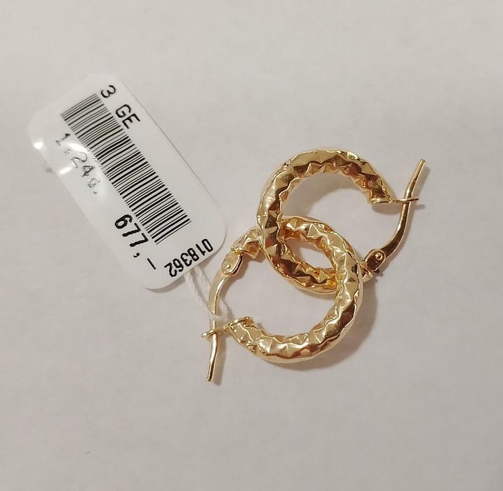 Piękne kolczyki złoto pr. 585