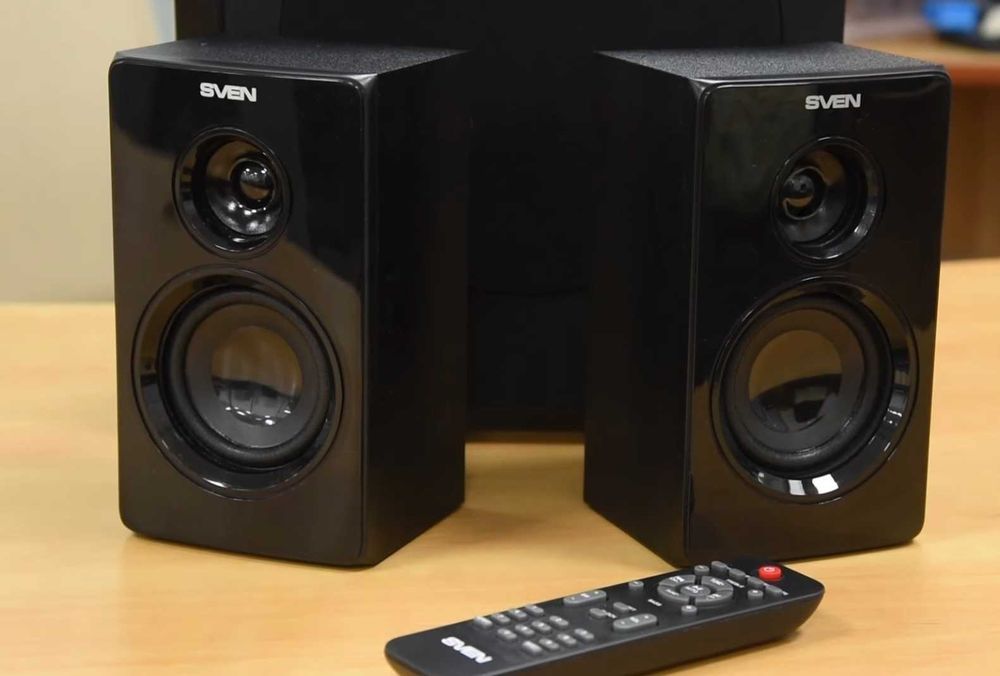Акустика для дома Sven 2.1 Пульт ДУ Радио Флеш карта Супер акустика