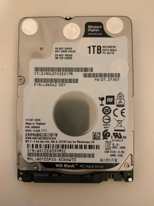 Disco 2,5" W.D. Black 1TB