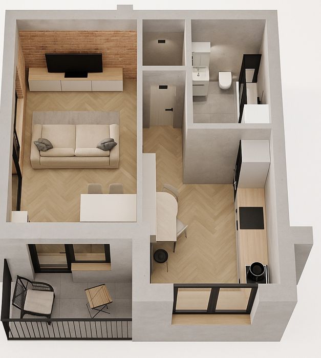 Квартира з частковим ремонтом, новобудова поруч з Центром, автономка