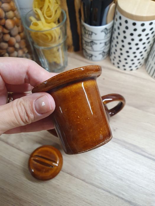 Imbryk PRL zaparzacz czajniczek porcelana jak Mirostowice Pruszków