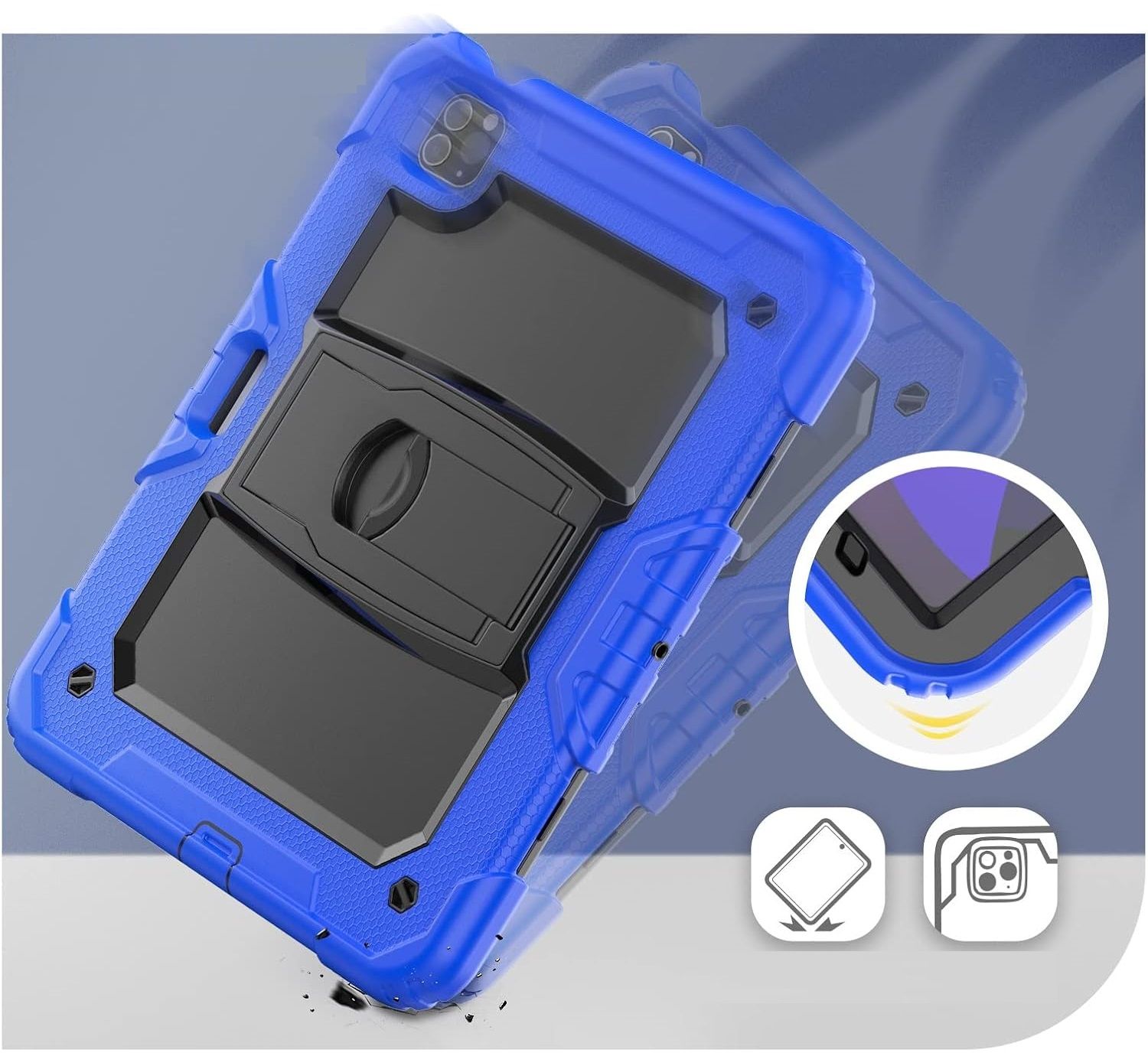 Etui do iPad Air 5/Air 4/ Pro 11 z Paskiem na Ramię Niebieskie