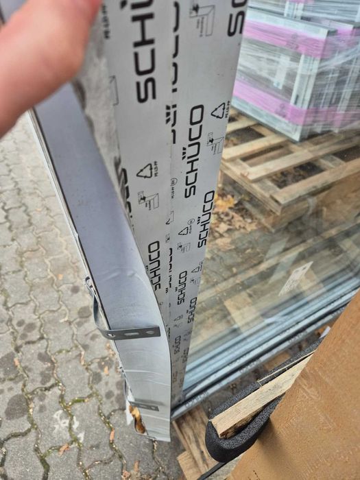 Okno tarasowe PCV 1960x2240 antracyt lewe niemal nowe z demontażu