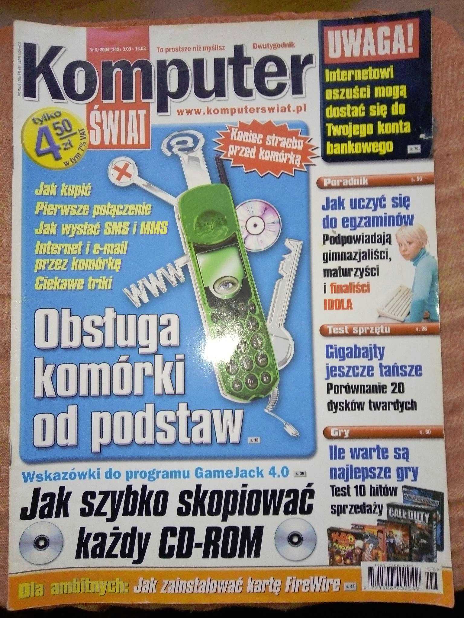 Komputer Świat nr 6 2004 (142) 3.03 - 16.03 Gazeta Czasopismo