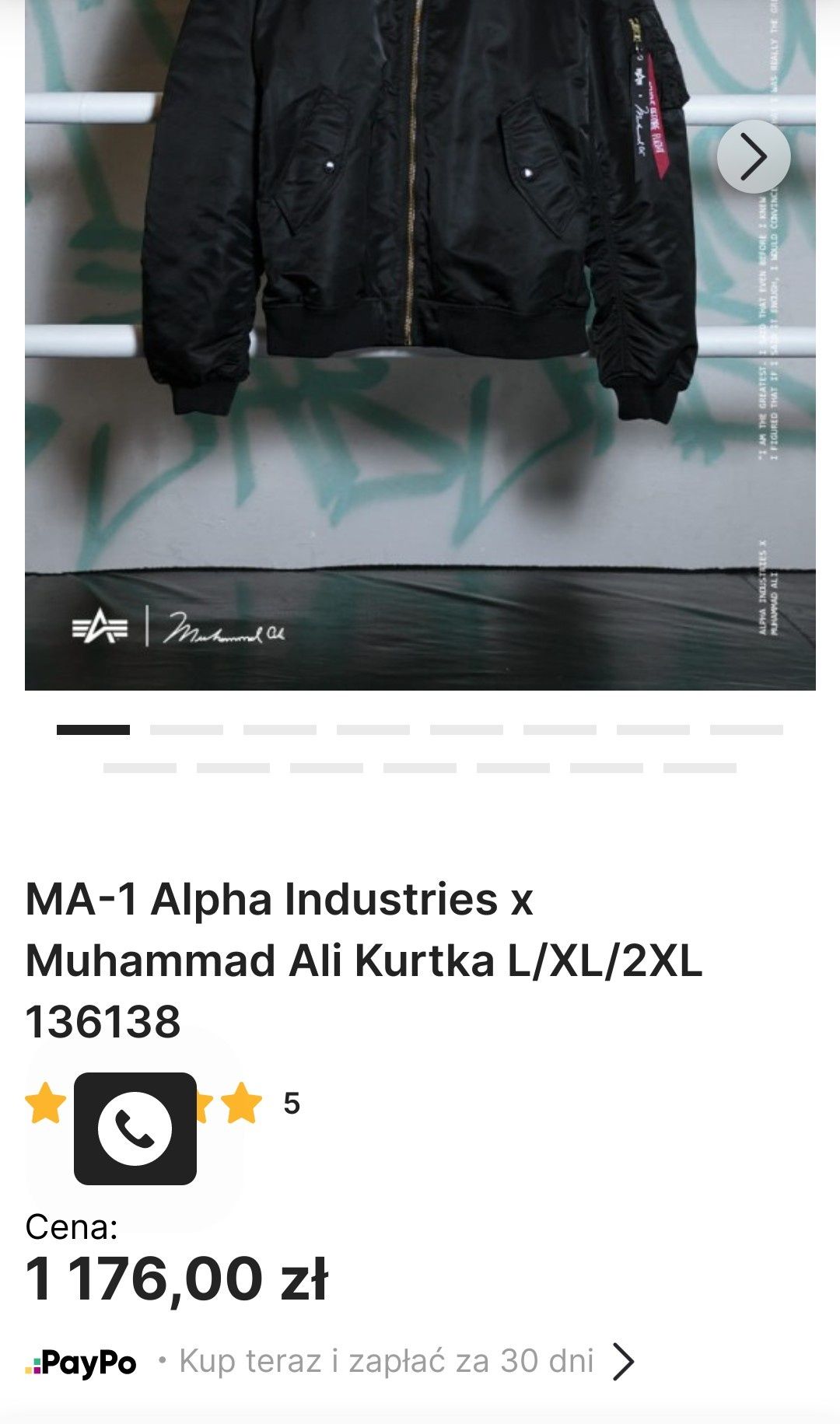 Kurtka męska flek flyers bomber MA-1 Alpha Industries nowa XL XXL