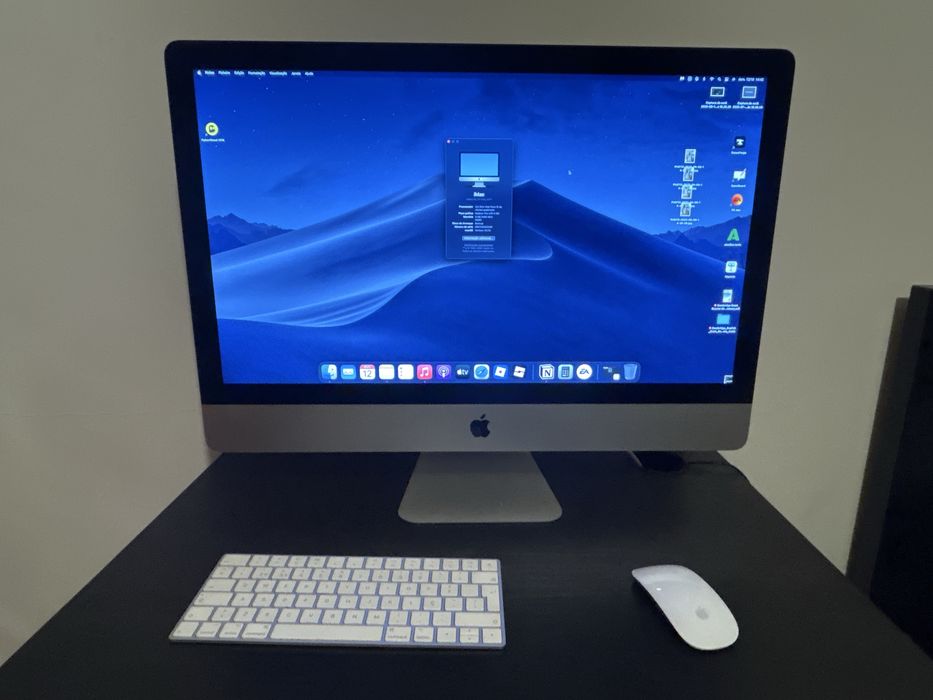 iMac Mac 27” polegadas i5 (2017) 8GB RAM com teclado e rato.