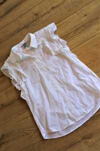 Nowa biała elegancka bawełniana koszula H&M z falbankami S