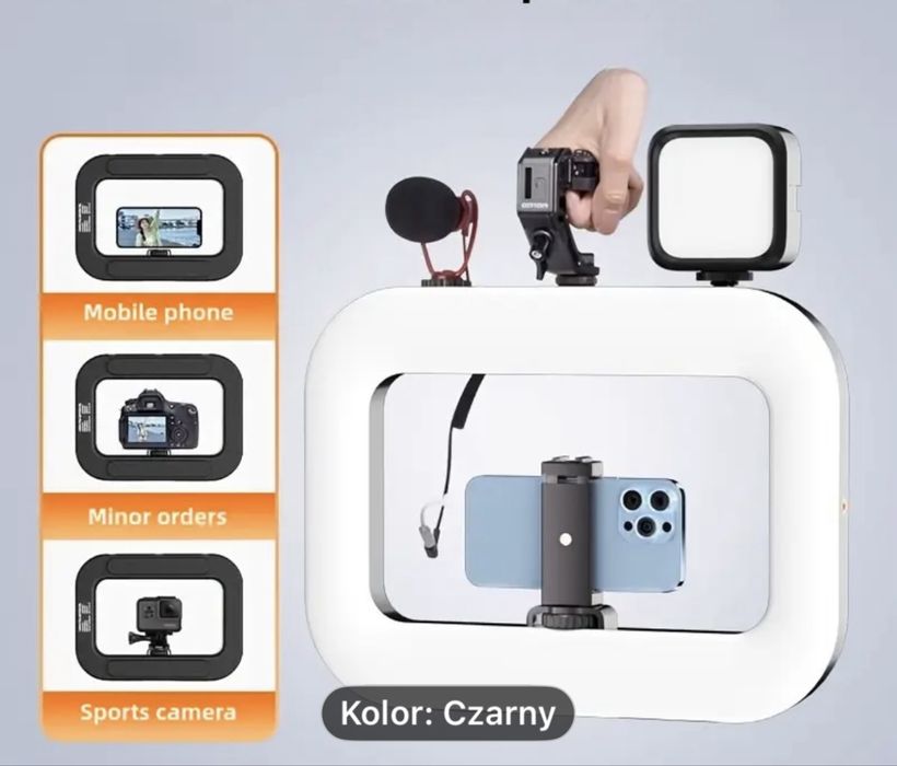 Lampa do transmisji RGB pod telefon