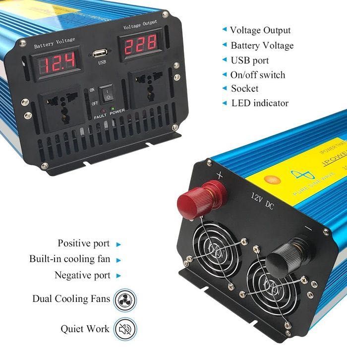 Inversor 2000W/4000W * [Onda Pura] * [12V/24V] * Transformador