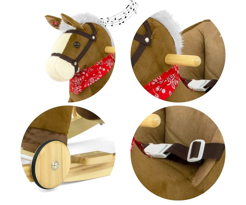 Koń na biegunach bujak Polly Dark Brown