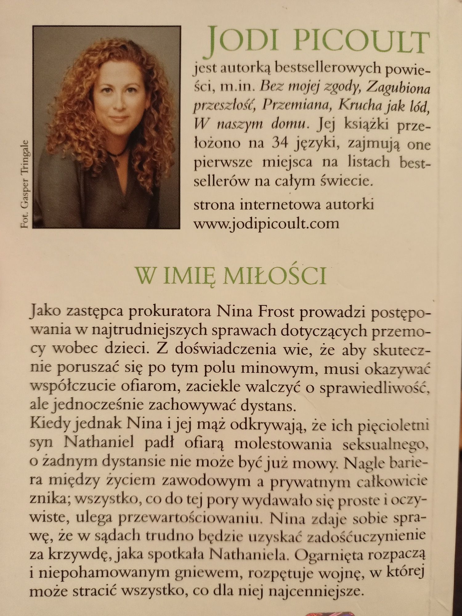 W imię miłości . Jodi Picoult.