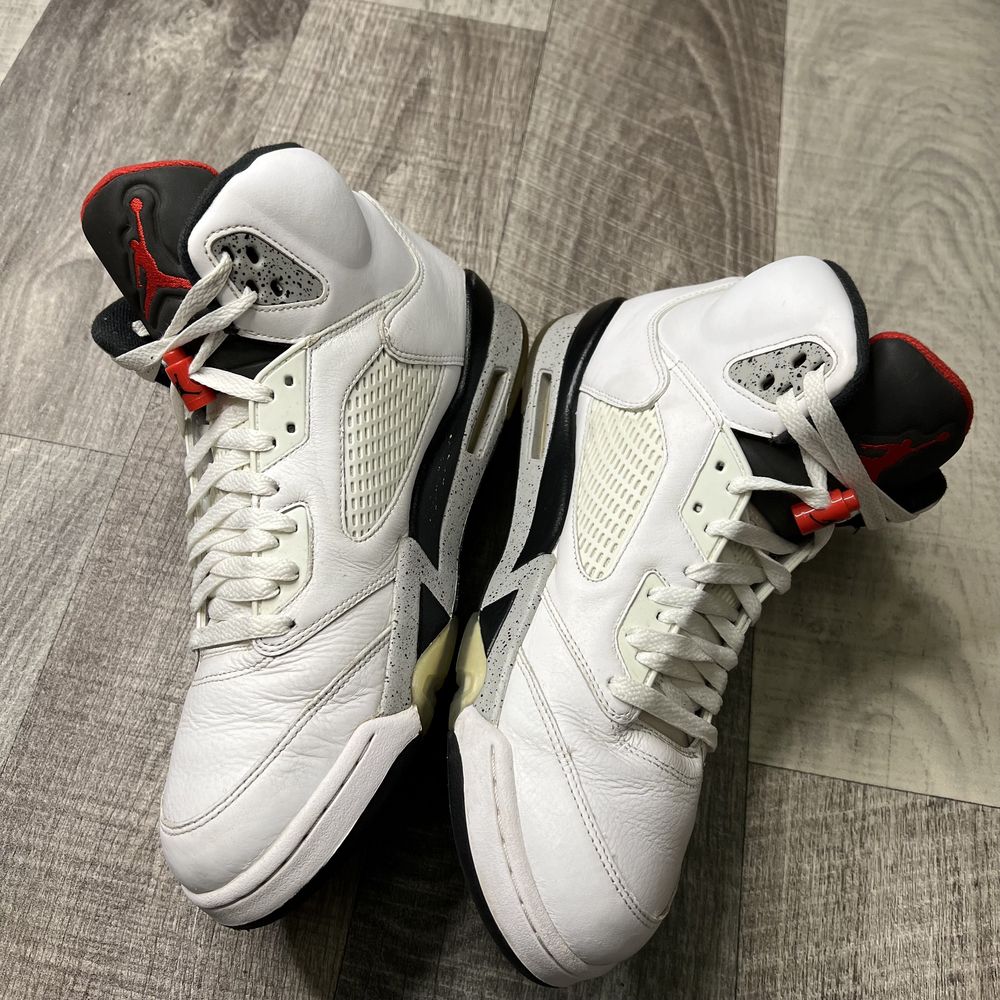 Кросівки чоловічі Nike Air Jordan 5 Retro White Cement 47.5р