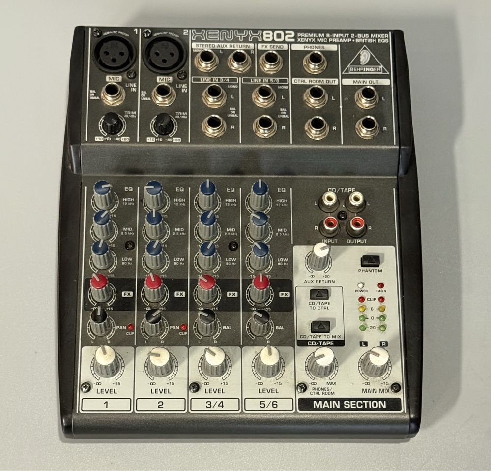 Mixer BEHRINGER PRO XENYX 802 zadbany komplet, Polecam