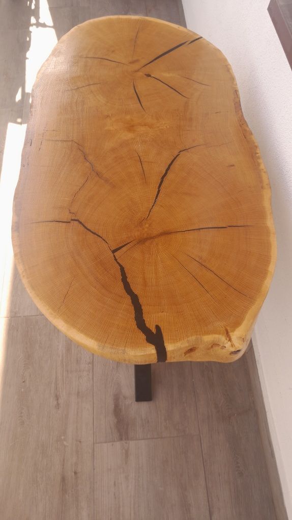 Stół plaster dębu żywica epoksydowa