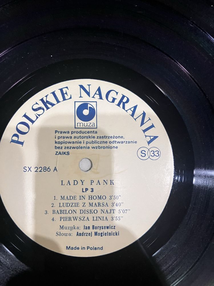 Lady pank LP3 niegdy nie za wiele rockendrola!