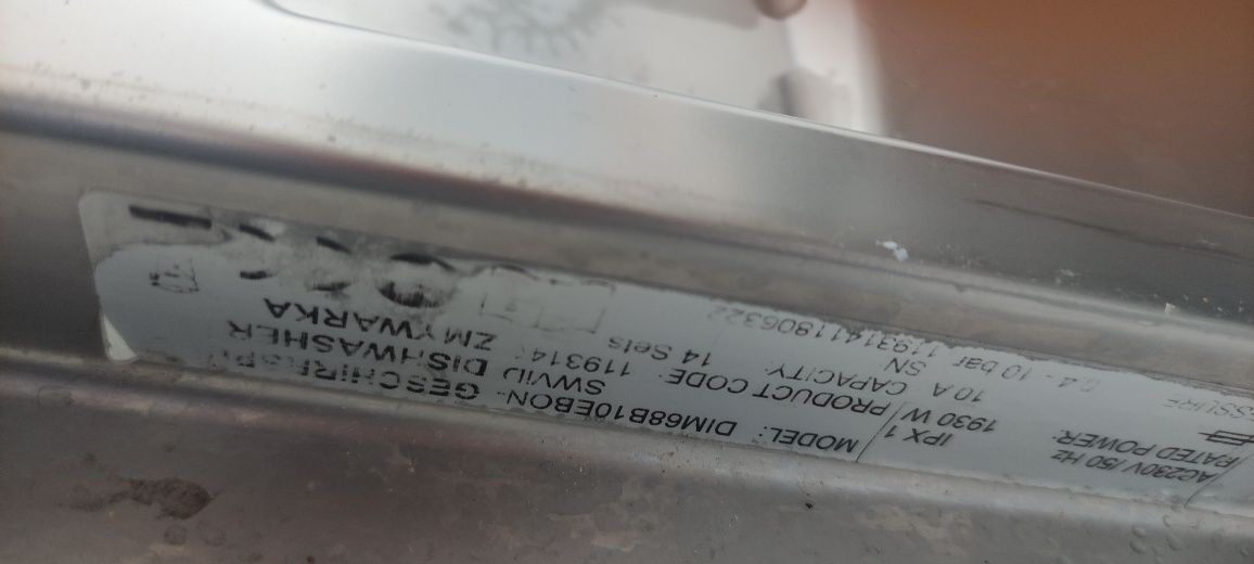Zmywarka Amica 60cm pod zabudowę, program dezynfekcja UV