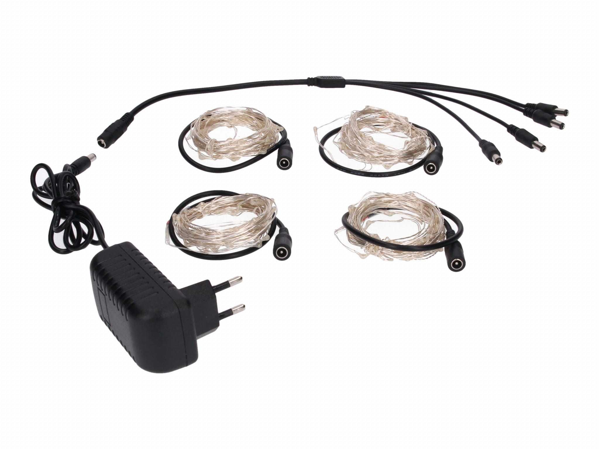 Lampki led zewnętrzne ŁEZKI 230V 4x5m 4x 50LED fioletowe