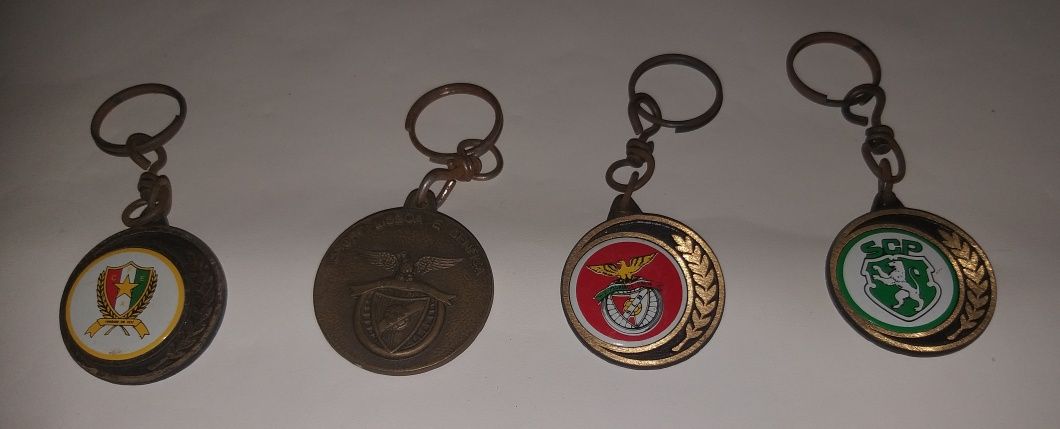 Porta-chaves vintage, bonecos, Sporting, Benfica
